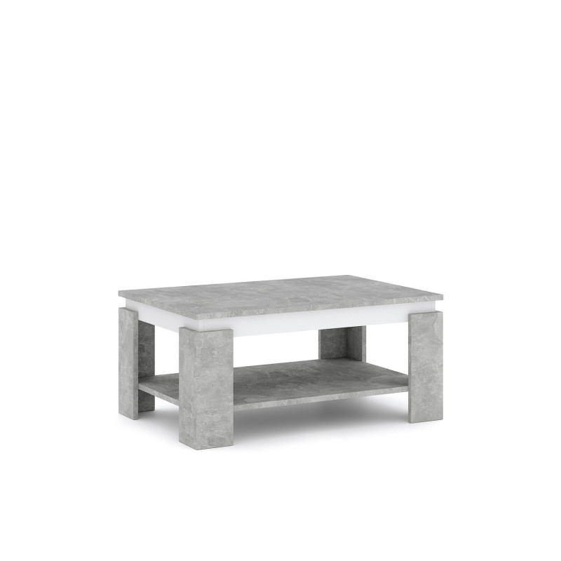 Stolik kawowy Turia beton - biały 90 cm
