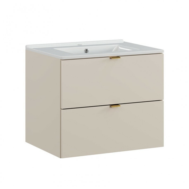 Zestaw mebli wiszących z umywalką meblową Neroli III kaszmir 60 cm