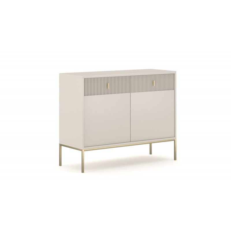 Komoda MAGGIORE 2D2S Kaszmir – Złote Nogi i Uchwyty, 104 cm