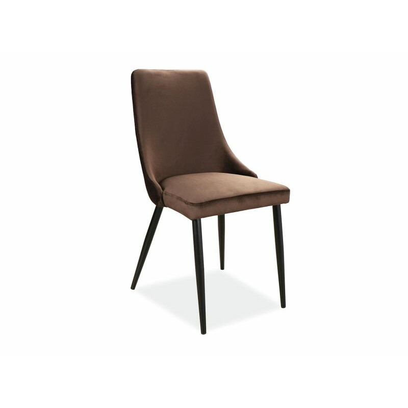 Krzesło Ursula B czarny 47cm brązowy