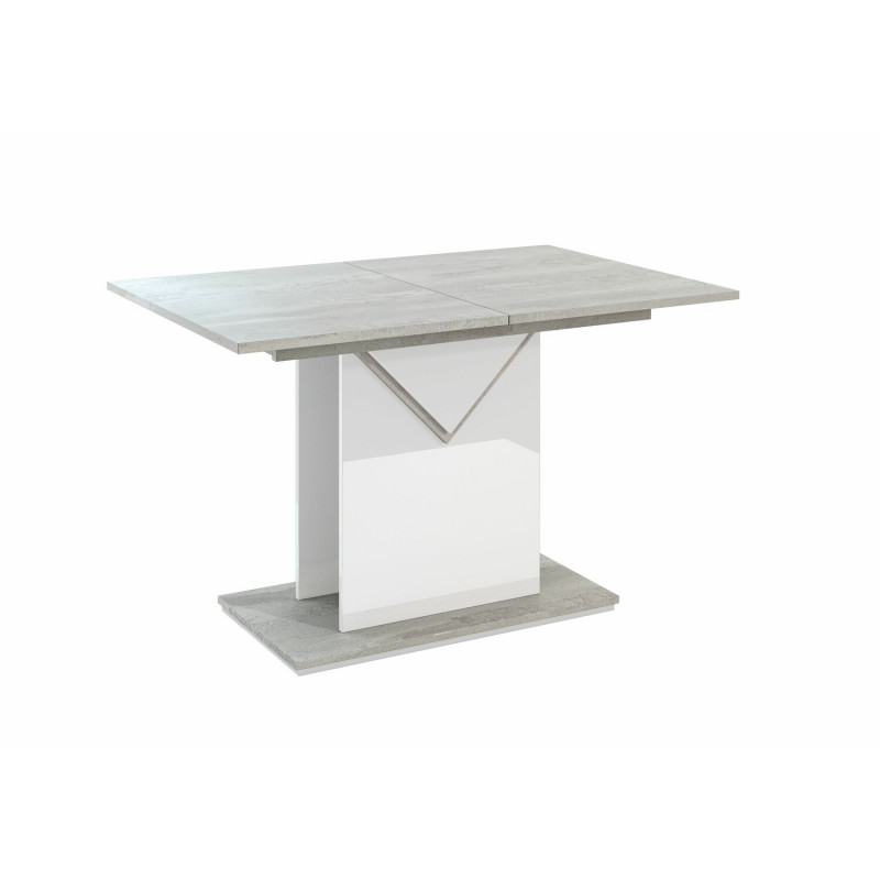 Stół Ovis k350 beton 140cm biały połysk