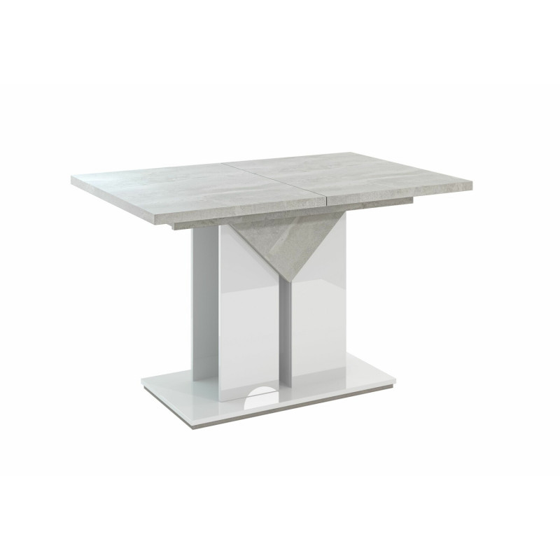 Stół Alces k350 beton 140cm biały połysk