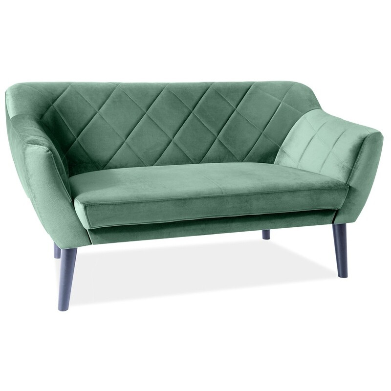 Sofa Lyra 2 velvet zielony bluvel 78 - wenge