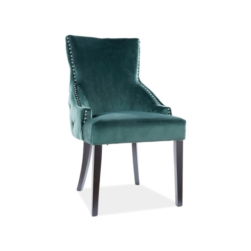 Krzesło Charles velvet czarny - zielony bluvel 78