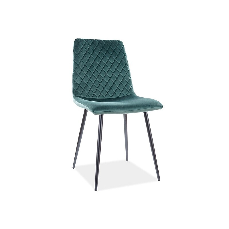 Krzesło Stella velvet czarny - zielony bluvel 78
