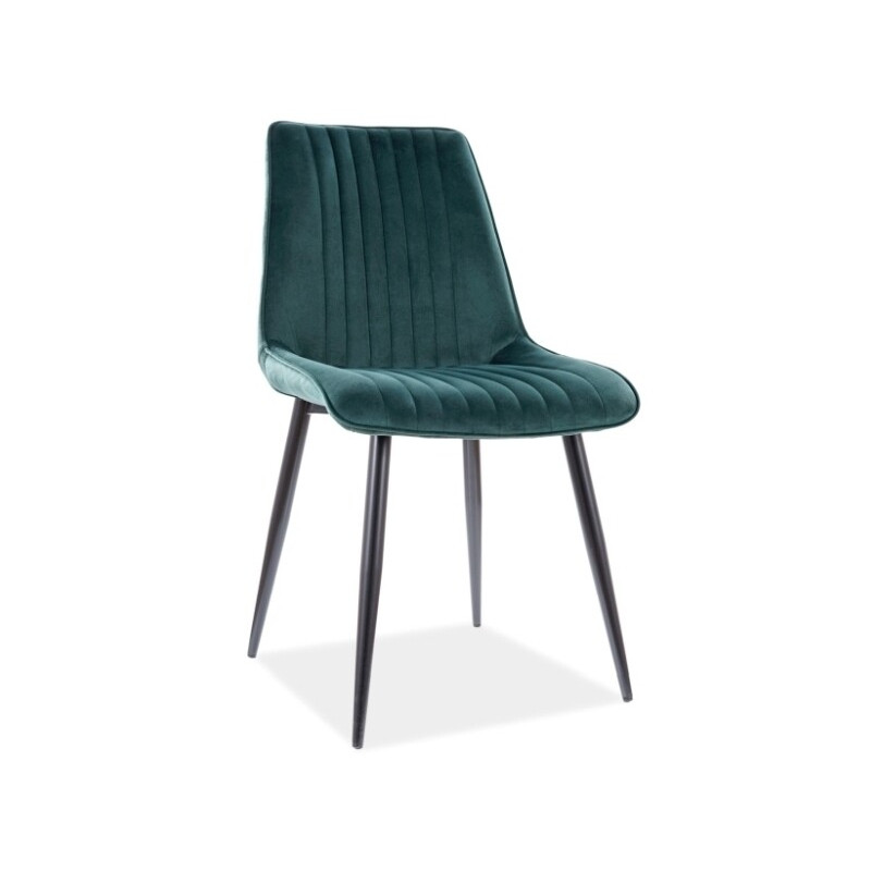 Krzesło Ingrid velvet czarny - zielony bluvel 78