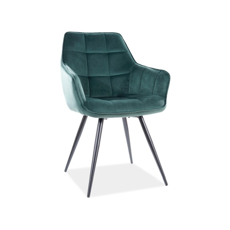 Krzesło Judy velvet czarny - zielony bluvel 78