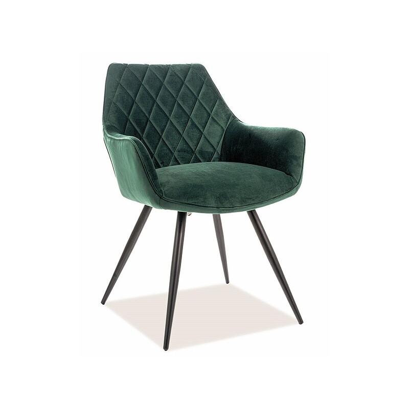 Krzesło Jordan velvet czarny - zielony bluvel 78