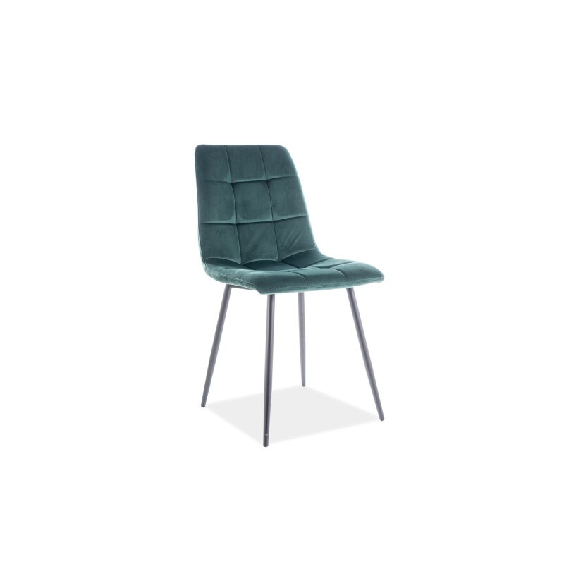 Krzesło Kelly velvet czarny - zielony bluvel 78