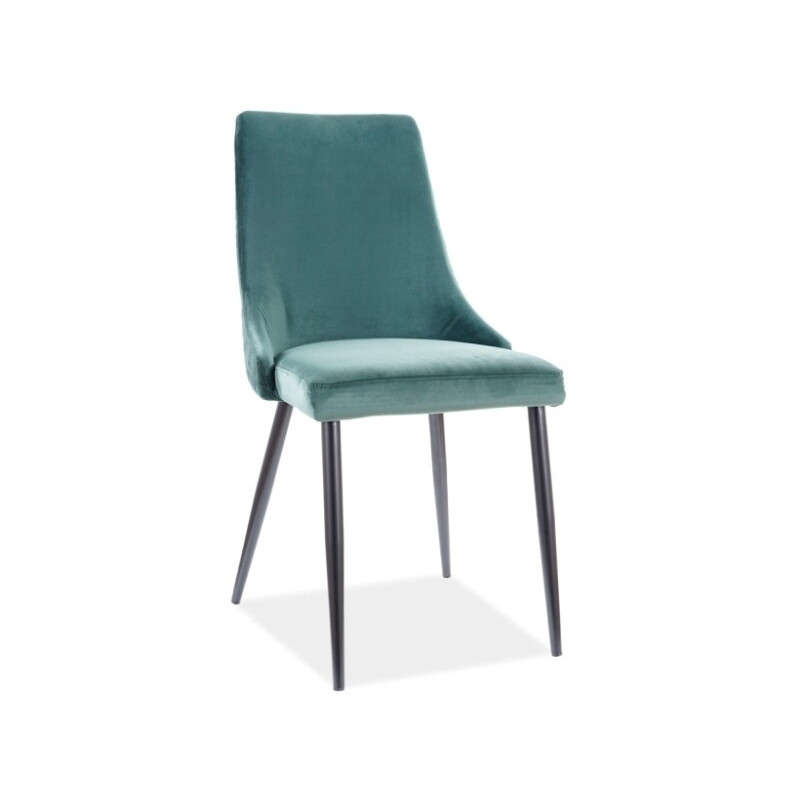 Krzesło Ursula B velvet czarny - zielony bluvel 78