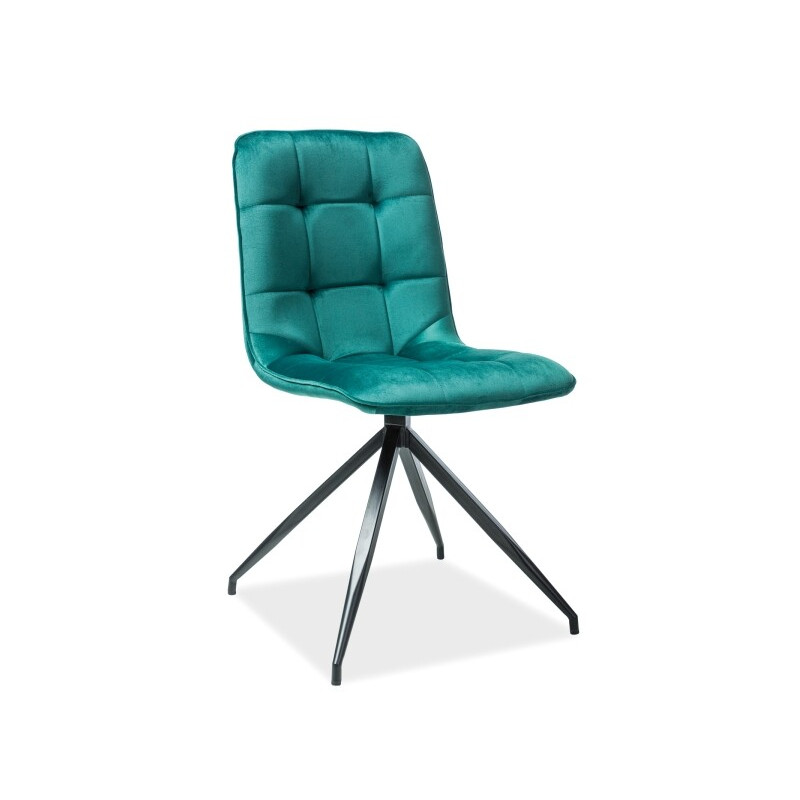 Krzesło Olsen velvet czarny - zielony bluvel 78