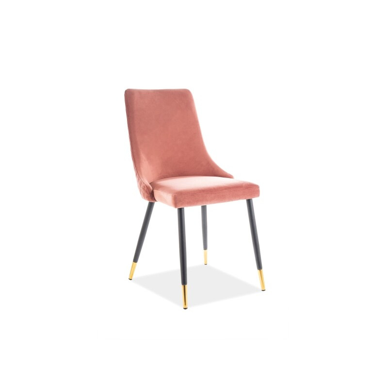 Krzesło Ursula velvet czarny - złoty - róż ant. 52
