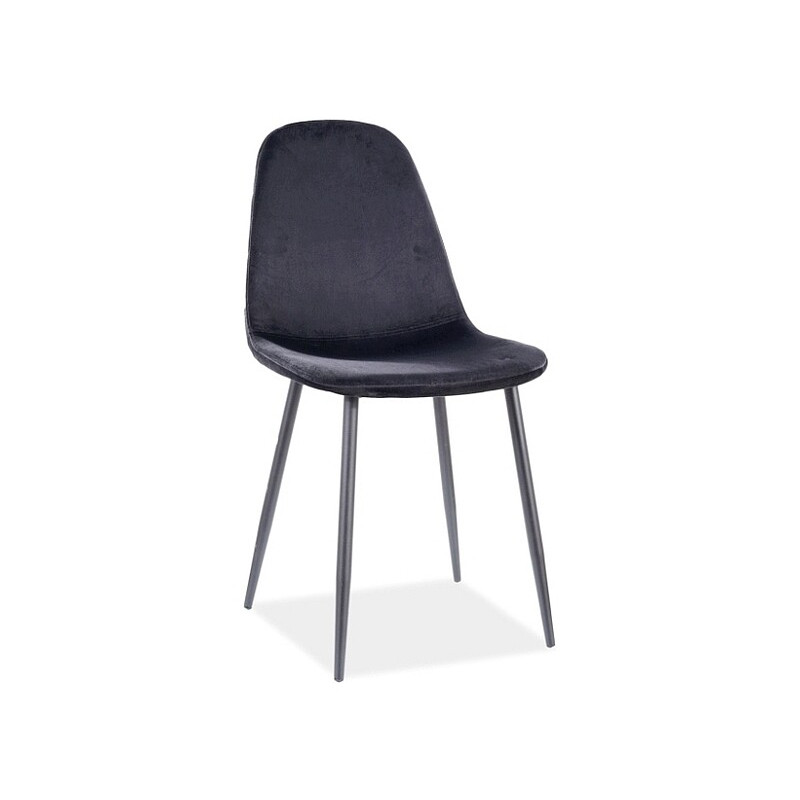 Krzesło Archie velvet czarny - czarny tap. 117
