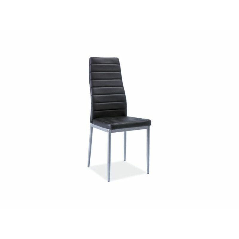 Krzesło BP261 BIS aluminium - czarny ekoskóra