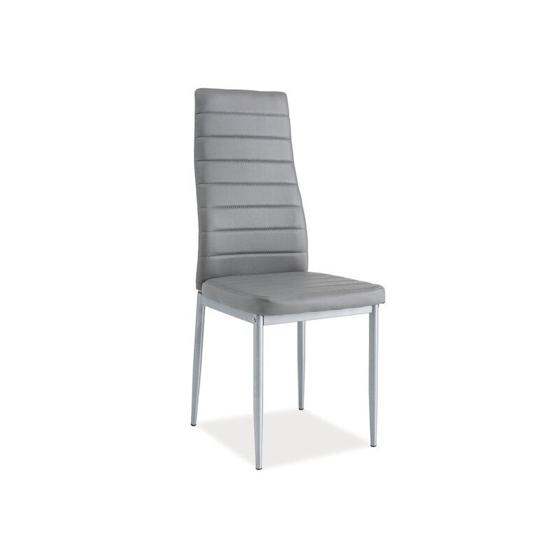 Krzesło BP261 BIS aluminium - szary ekoskóra