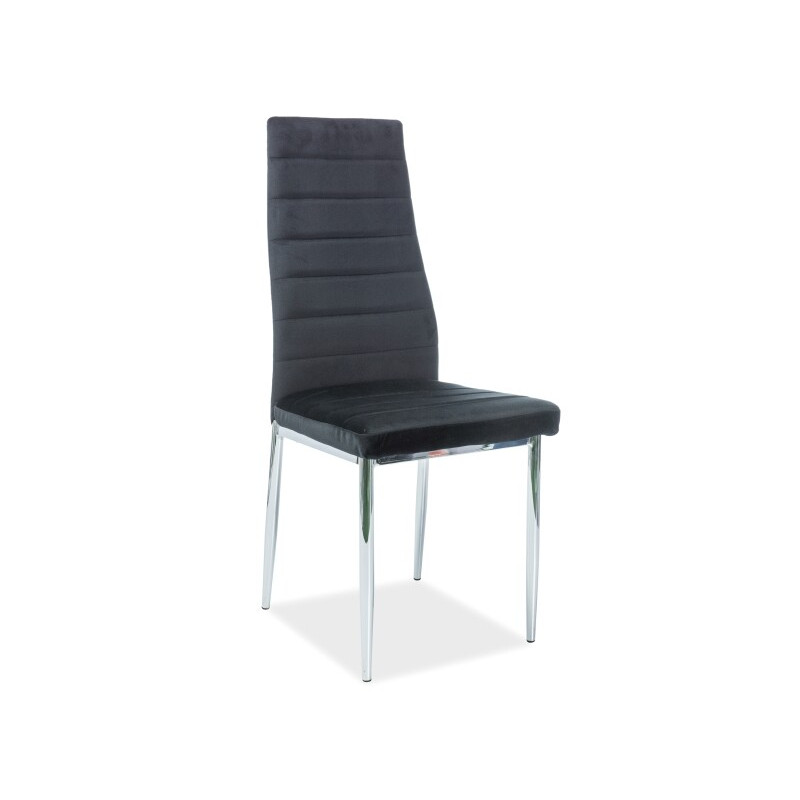 Krzesło BP261 velvet chrom - czarny bluvel 19