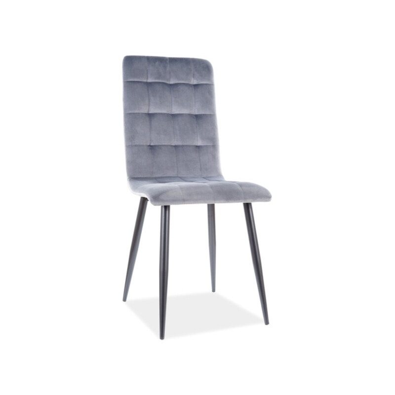 Krzesło Harper velvet czarny - szary bluvel 14