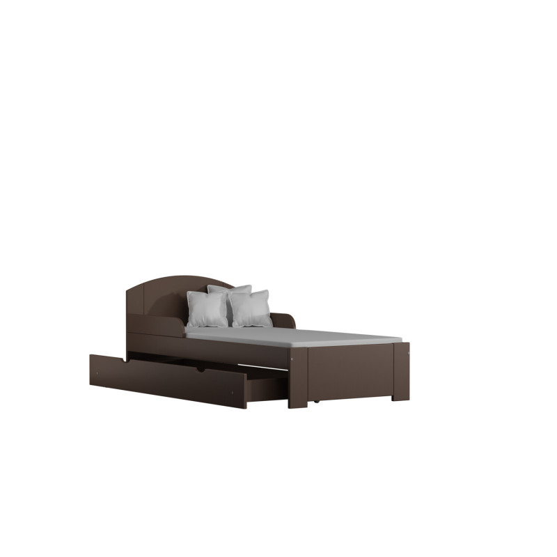 Łóżko Eric B czekolada 80x180 cm