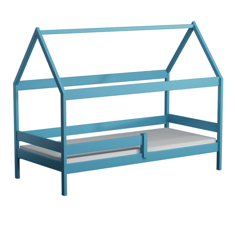 Łóżko Domek niebieski 80x180 cm