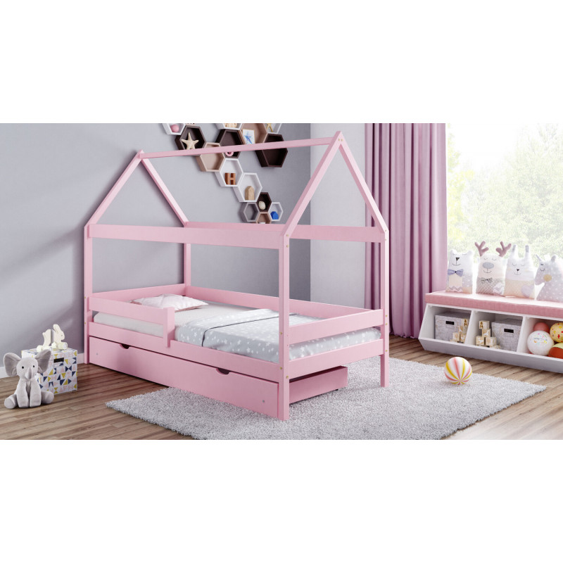 Łóżko Domek różowy 80x180 cm