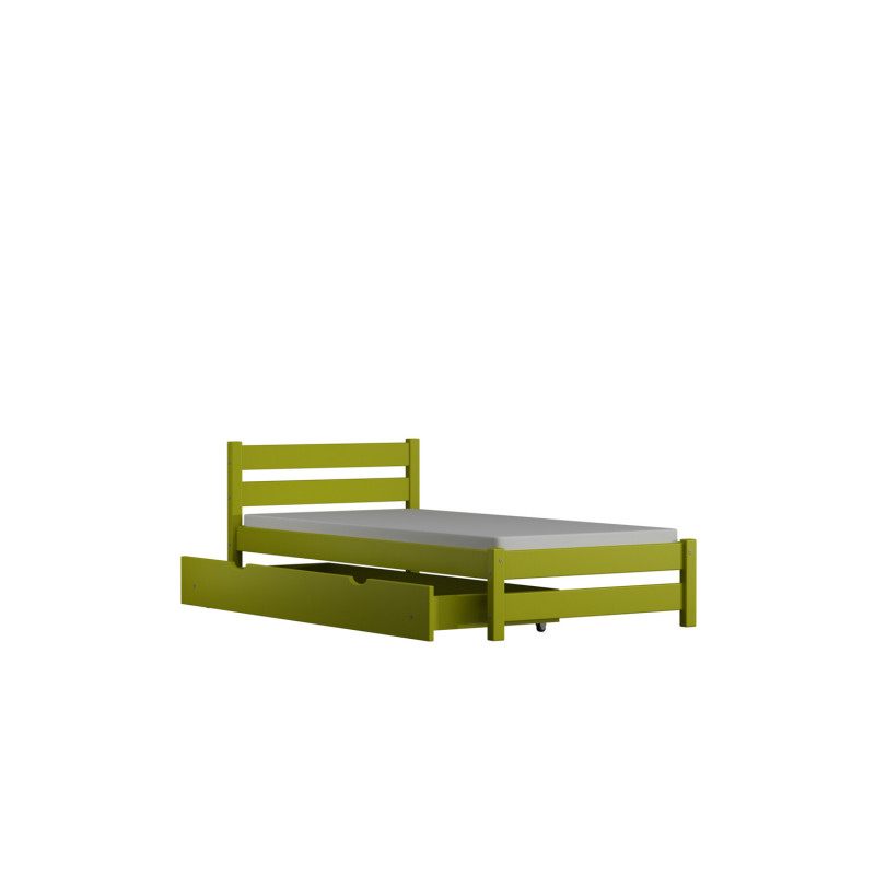 Łóżko Lea A zielony 80x180 cm