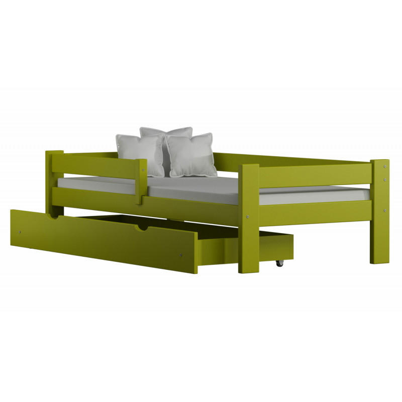 Łóżko Paulie zielony 80x180 cm