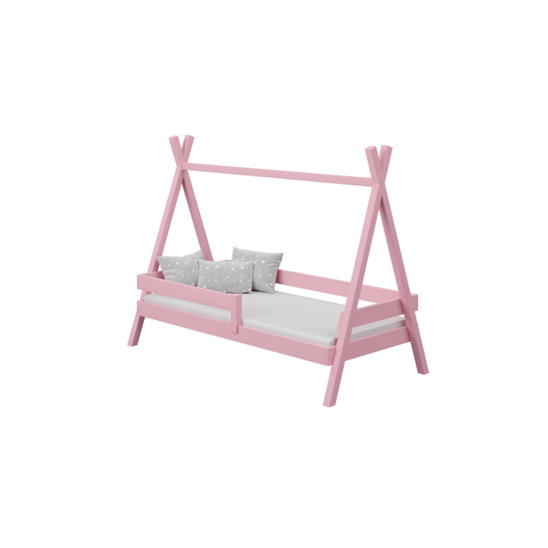 Łóżko Tipi Plus różowy 80x180 cm