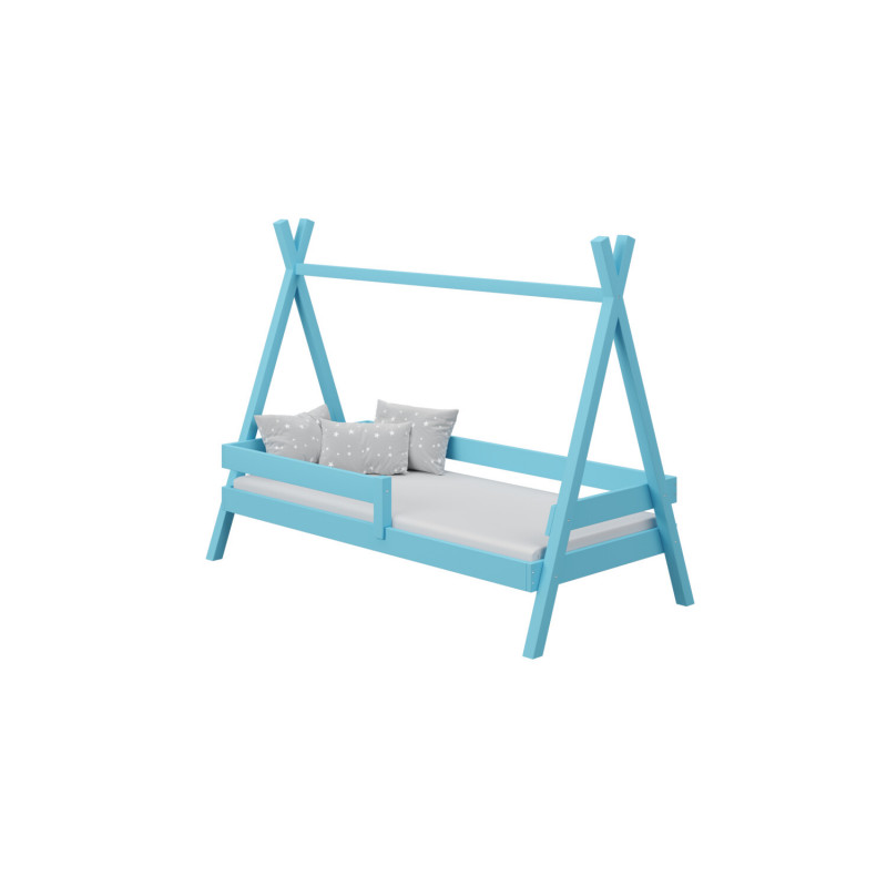 Łóżko Tipi Plus niebieski 80x180 cm