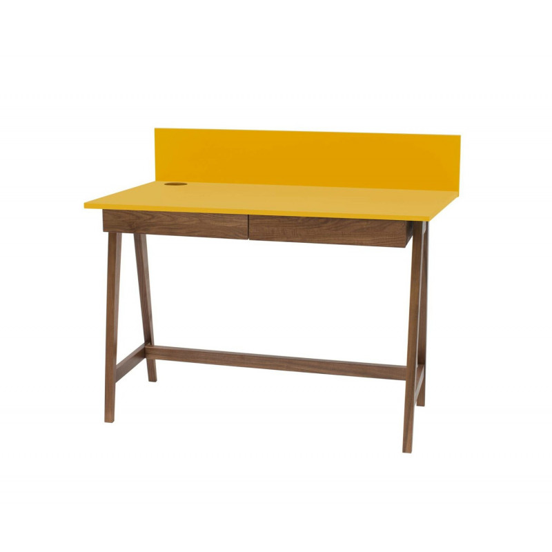 Biurko z szufladą CLAUS żółty 110 cm
