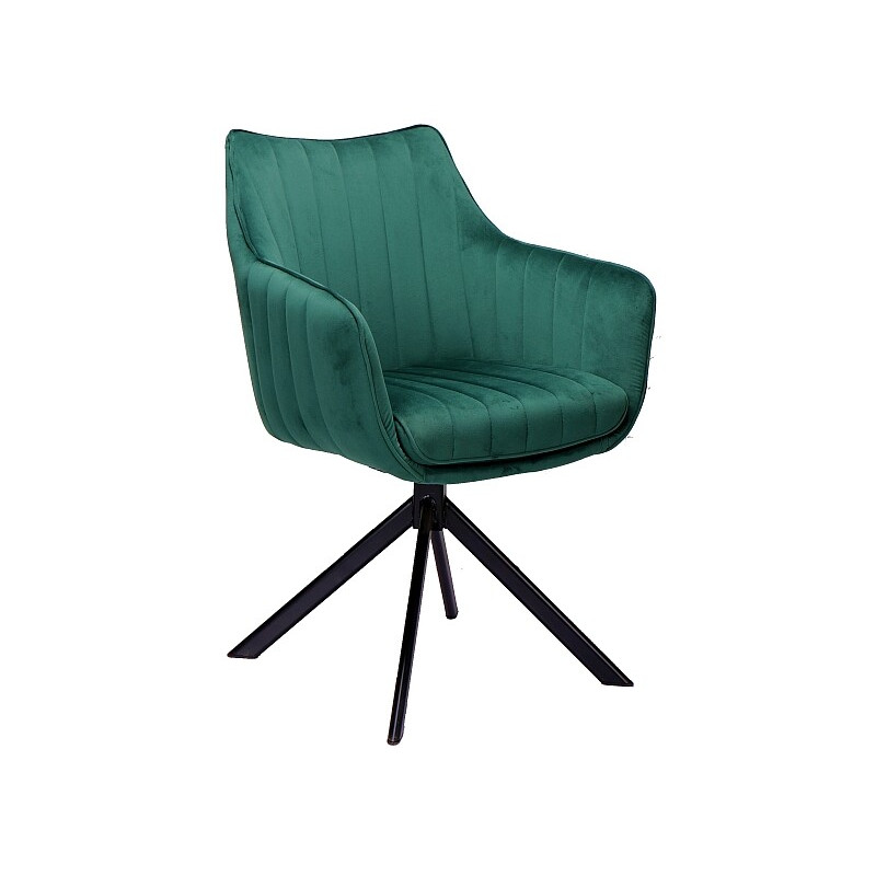 Krzesło Joe velvet czarny - zielony bluvel 78