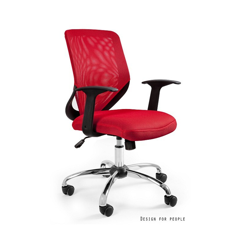 Fotel biurowy Nomi czerwony