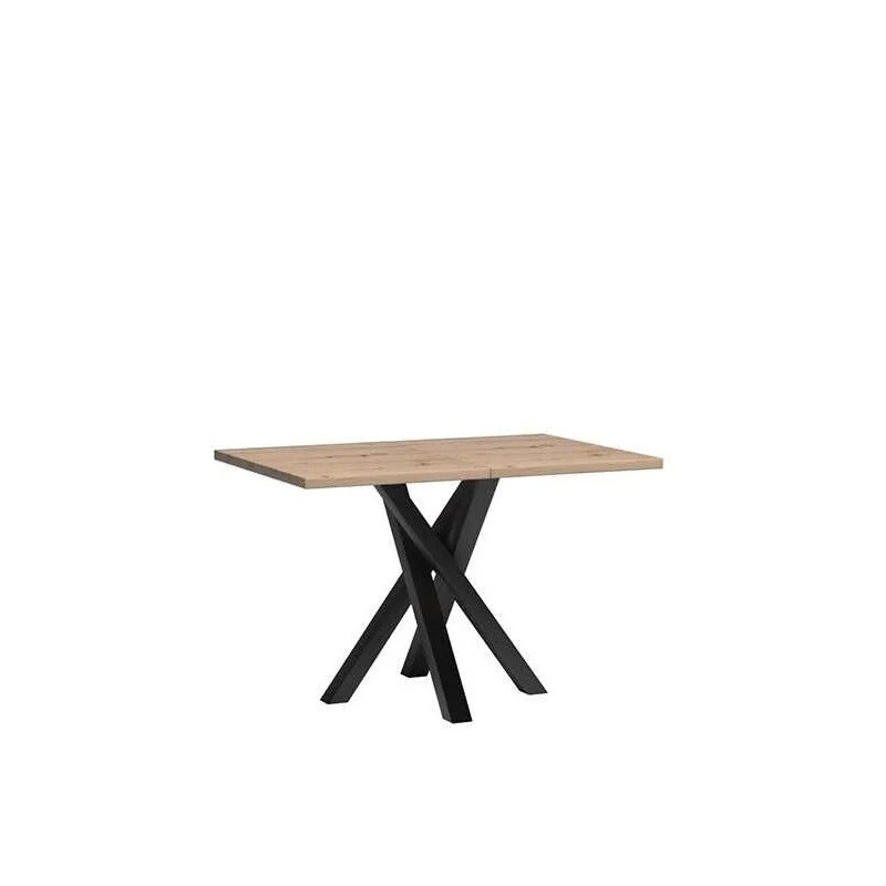 Rozkładany stół Moderno dąb artisan - czarny 120 - 160 cm