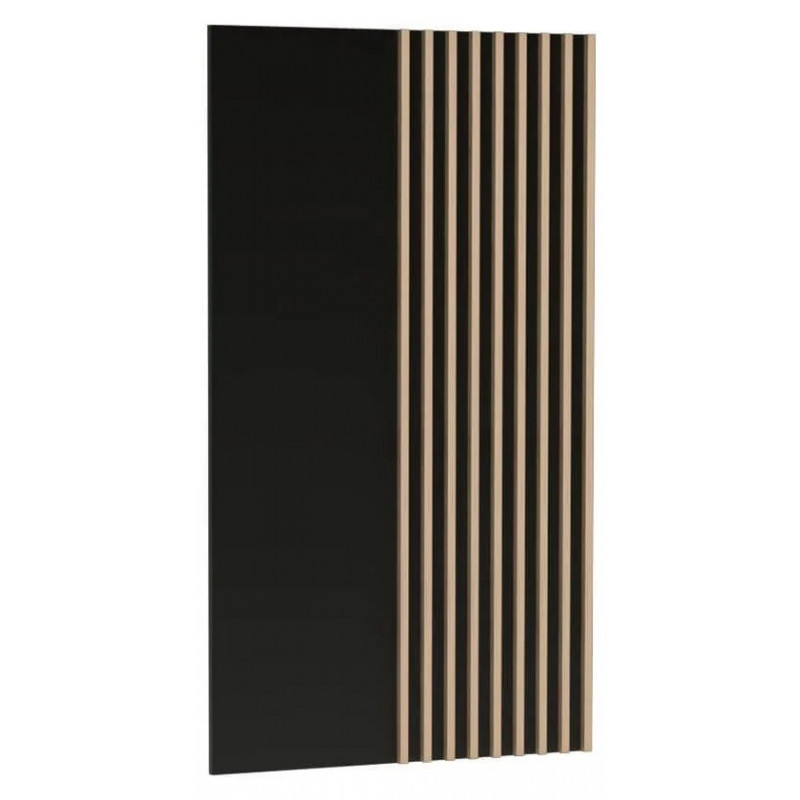 Panel dekoracyjny z lamelami I Moderno dąb artisan - czarny 80 cm