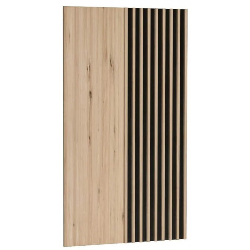 Panel dekoracyjny z lamelami II Moderno dąb artisan - czarny 80 cm